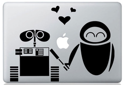 Walle and Eva macbook sticker and decal