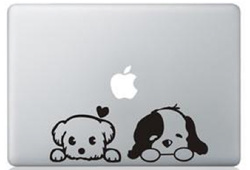 Puppies macbook sticker and decal