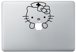 Nurse hello kitty macbook sticker and decal