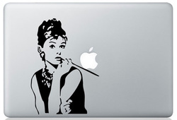Audrey Hepburn Macbook Decal and Stickers
