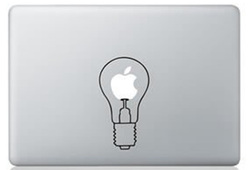 Light bulb macbook sticker and decal