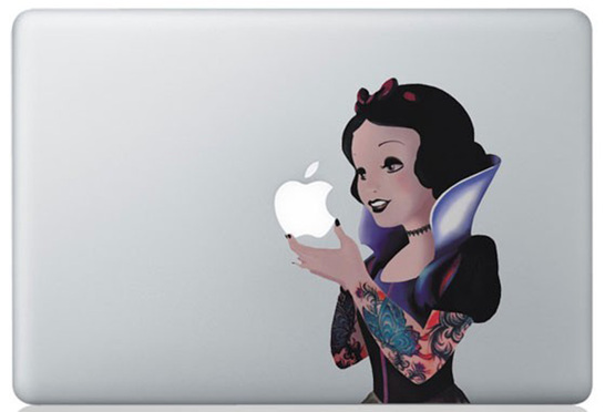 Emo Snow white macbook sticker and decal