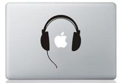 Headphones macbook sticker and decal